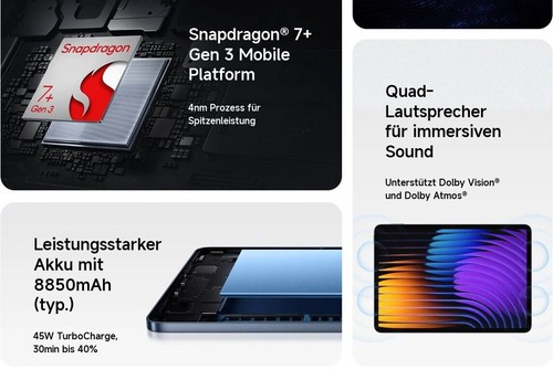 Xiaomi Mi Pad 7 8GB+256GB Grün 11.2" IPS LCD Tablet Snapdragon 7+ Gen 3 8850mAh - Afbeelding 10 van 16