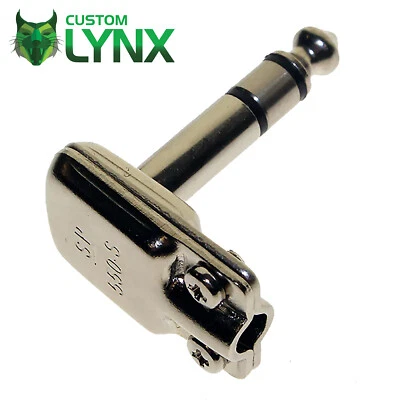 KMMK SquarePlug SP550-S Pancake Style Jack. TRS Right Angled 1/4" 6.35mm. Solder