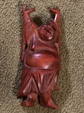 Carved Wood Buddha Pendant