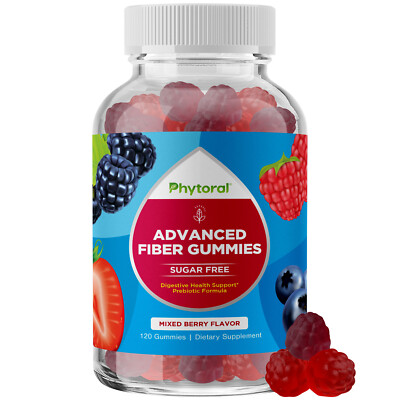 Fiber Gummies for Adults Sugar Free - Prebiotic Fiber Supplement Gummies
