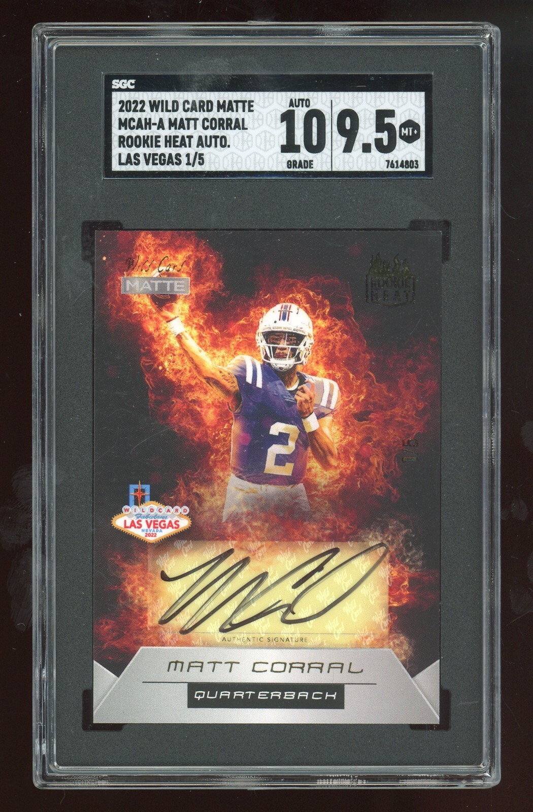 Matt Corral Wild Card Matte Silver Draft Picks Autographs #MBA Silver Foil