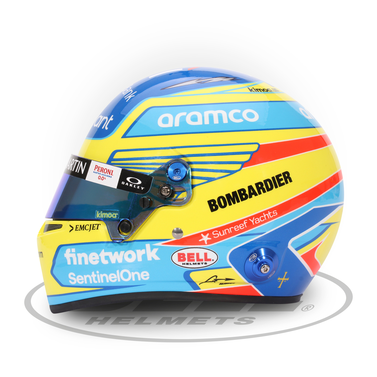 Bell Sports Mini Line 12 Scale Replica F1 Helmet Fernando Alonso