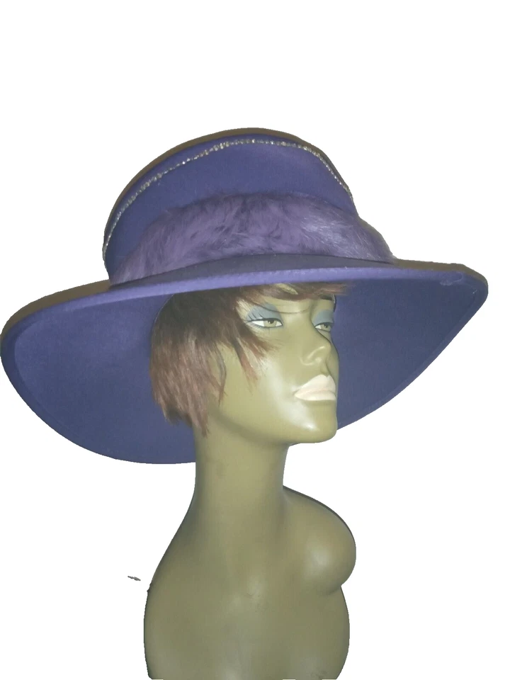VTG MILANO Paris New York Beautiful  Church/Derby/Dress Hat XL ~ 1 lb - Image 4 of 4