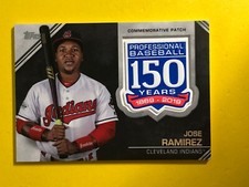 2019 Topps Series 1 JOSE RAMIREZ Cleveland Indians 150th Year Anniversary Patch