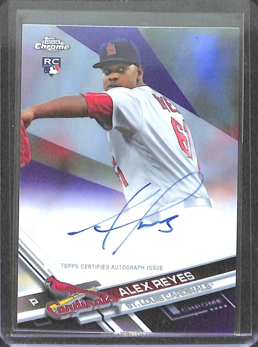 2017 Topps Chrome Purple Refractor Autograph #RA-AR Alex Reyes No 84 of ...