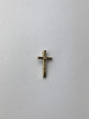 Diamond Cross 9ct Gold Cross Small Gold Diamond Cross Pendant - Picture 6 of 17