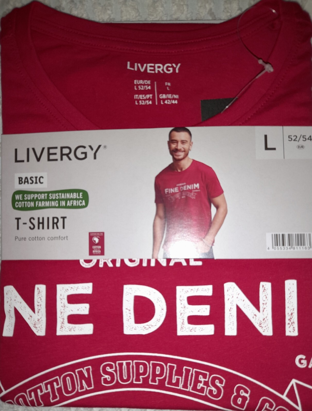 BRAND NEW!! - LIVERGY T-SHIRT - SIZE: LARGE: EU: 52/54 - UK: 42/44  