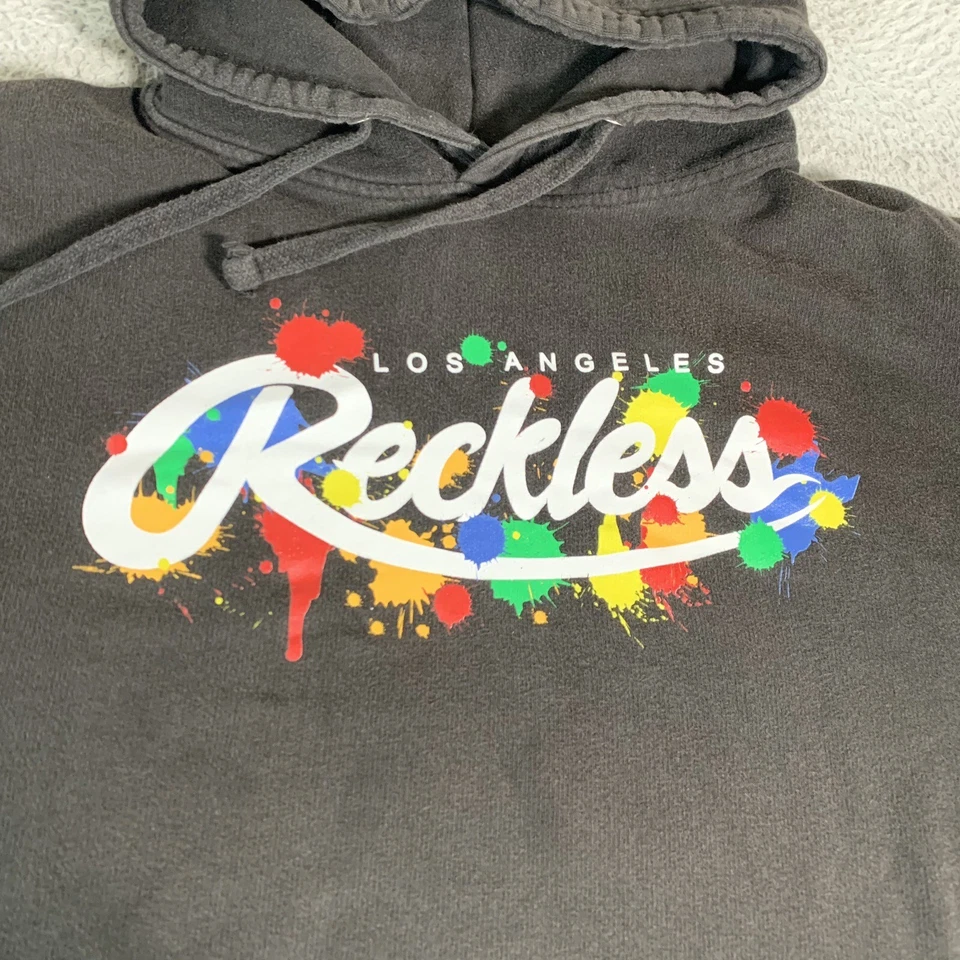 Sudadera Young & Reckless Para Hombres 2XL Sudadera con Capucha Cordón Pintura Salpicaduras XXL Patinador Foto 3 de 4