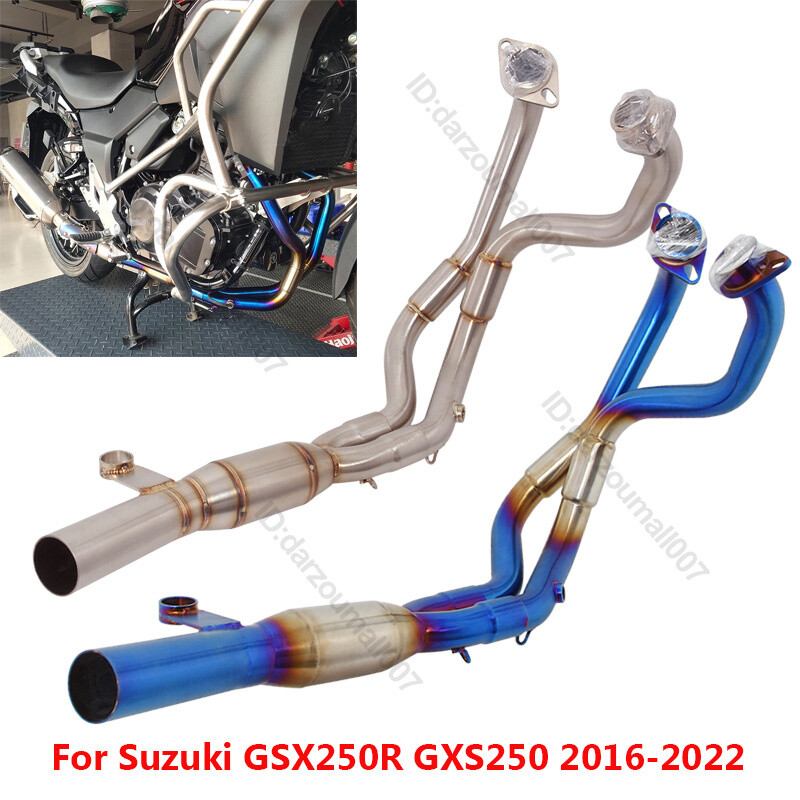 Full System Motorcycle Front Link Pipe Exhaust Slip on For Suzuki GSX250R GSX250 eBay