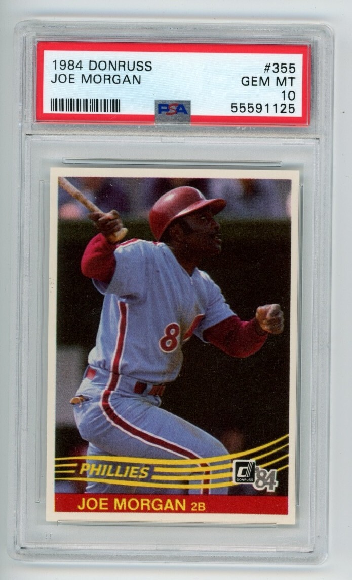 1984 Donruss #355 Joe Morgan Philadelphia Phillies HOF PSA 10 Gem Mint
