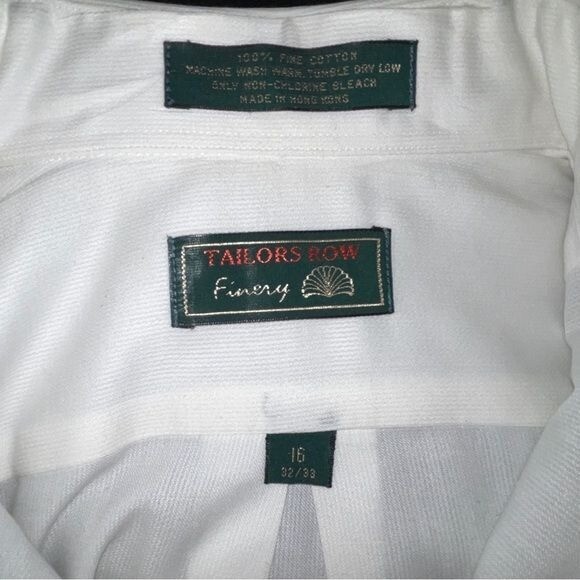 FILA Camicia uomo Tailor's Row Finery 100% cotone pregiato manica corta taglia 16 collo