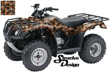 Abstract Camo Orange Grey Black Decal Vinyl Graphic Wrap Kit ATV UTV Golf Cart
