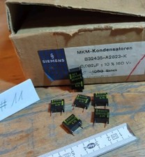 100x SIEMENS MKM CAPACITORS B32435-A2823-K 160V 0.082uF Original Box NOS