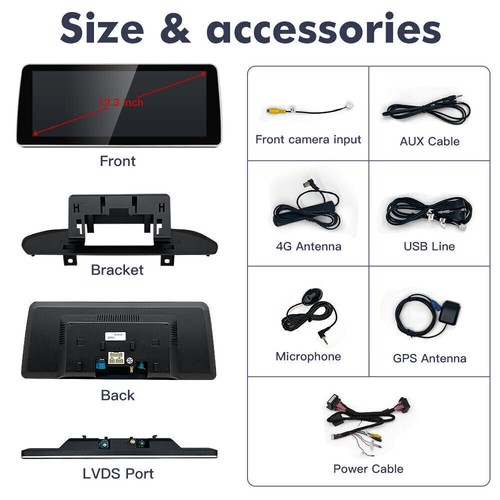 12.3" Multimedia Navigation Car GPS Stereo Radio Carplay BMW X5 X6 F15 F16 NBT - Picture 12 of 12