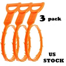 3 Drain Snake Hair Clog Remover Cleaning Plumbing Tool For Sink Bath Tub Drain