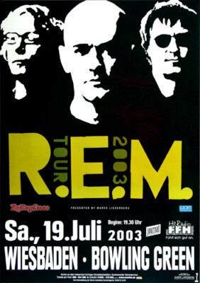 R.E.M - Bowling Green, Wiesbaden 2003 | Konzertplakat | Poster