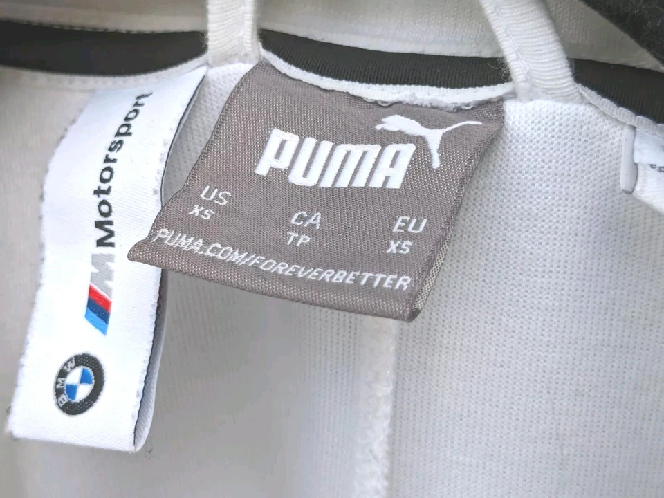 PUMA BMW Motorsport MMS T7 White Full Zip Track Jacket Men's Size XS - Image 3 of 3