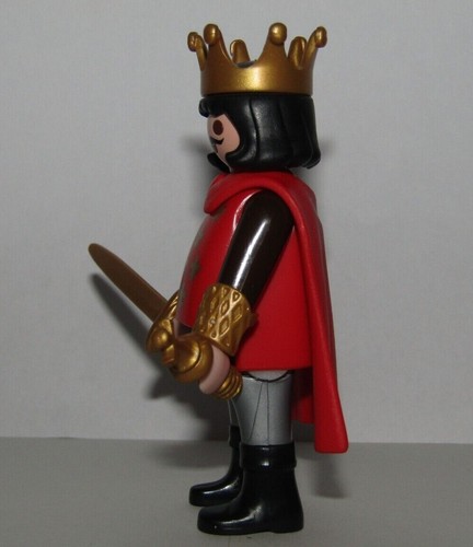 Playmobil Medieval King w/ golden sword & red layer - C33 - Picture 4 of 4