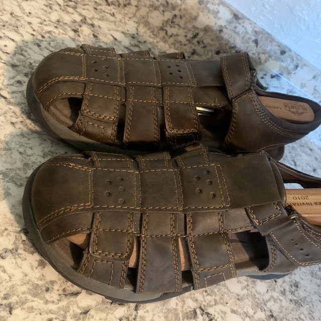EARTH SPIRIT Fisherman Sandals Brown Leather Comfortable Gelron 2000 Mens 8 | eBay