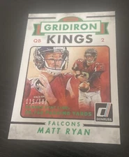 Donruss 2015 PRESS PROOF Matt Ryan Green Stat Line Gridiron Kings 275 #’d /181