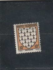 L5589 FRANCE timbre  Y&T N° 573 de 1943 " Armoiries Bretagne " Neuf * MH