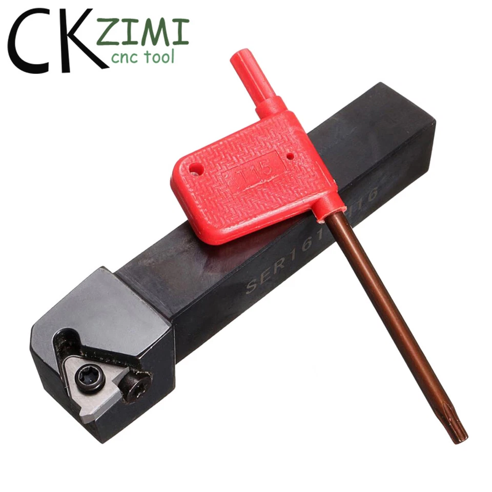 1× SER 1616H16 16×100mm CNC Lathe Thread Turning Tool Holder + 10Pcs 16ER AG60 - Image 2 of 4