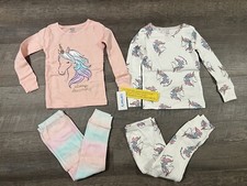 NWT Carter  s Toddler Girls 4 Piece Long Sleeve Sheep Pajama Set Size 3T