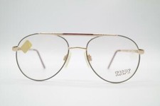 Vintage Talpy 50 Gold Grau Rotbraun oval Brille Brillengestell eyeglasses NOS