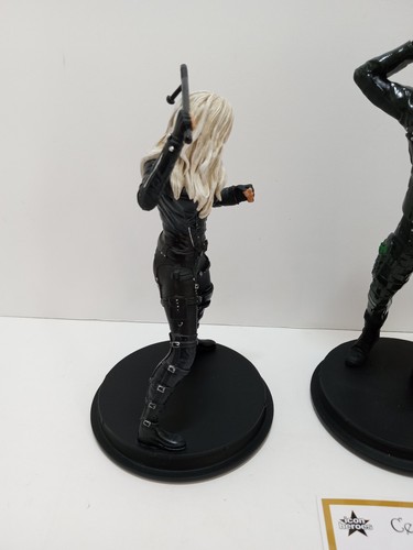LOT OF 2 DC CW GREEN ARROW S. AMELL STATUES ICON HEROES SEASON 5 + BLACK CANARY - Picture 6 of 22