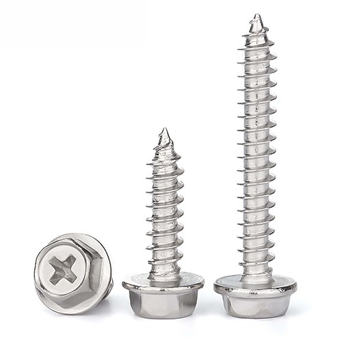 Flanged Self Tapping Screws Stainless Steel Hexagon Hex Head Tappers M3 M4 - M10 - Picture 5 of 89