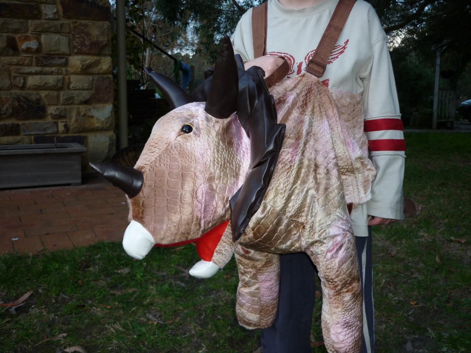 plush dinosaur ride on