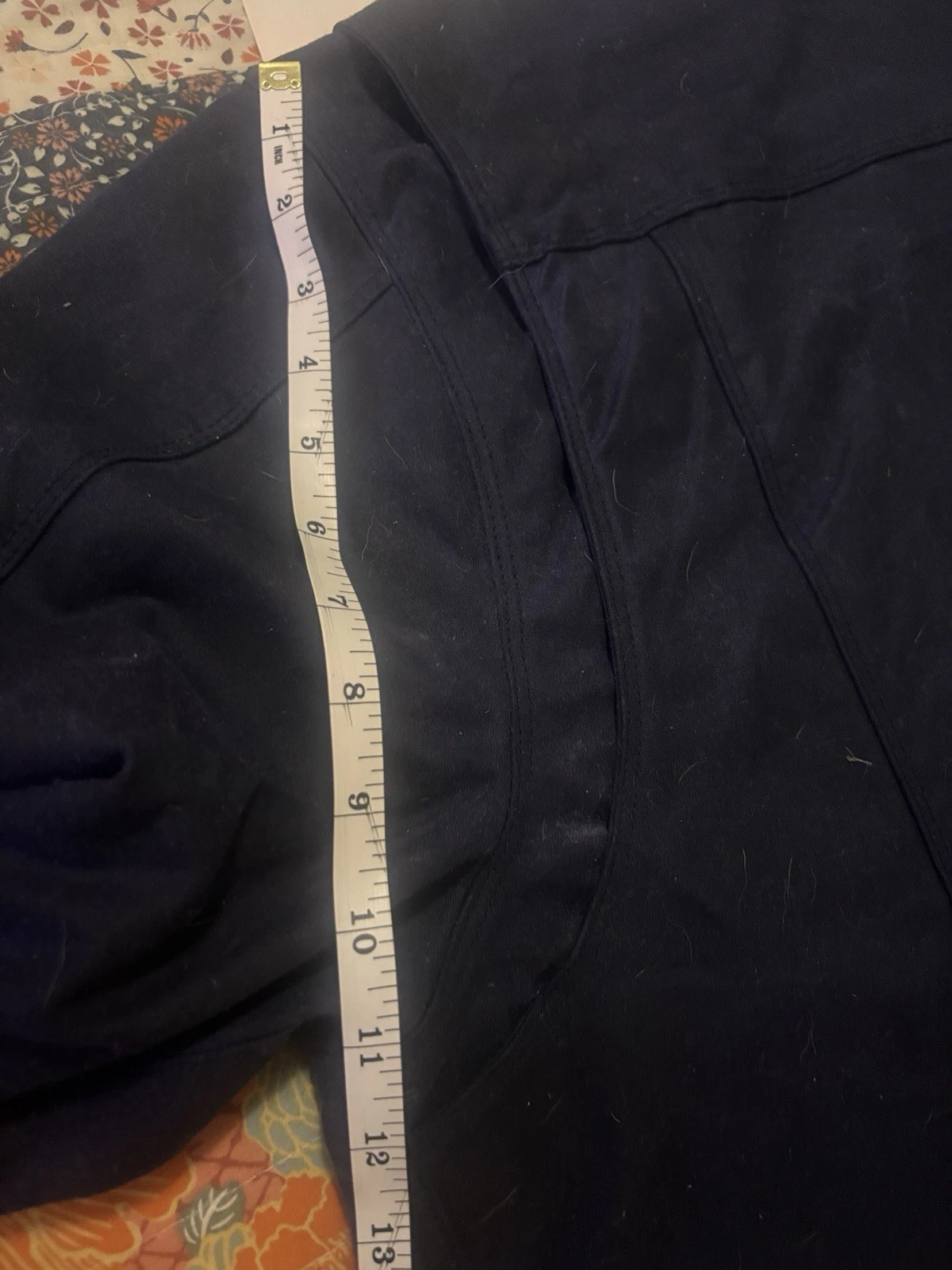 Freenote RJ-1 Cloth Riders Jacket Waxed Canvas 2XL Navy Blue - product detail image 7