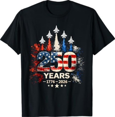 250 Years American 1776 2026 250th USA Patriotic 4th of July T-Shirt