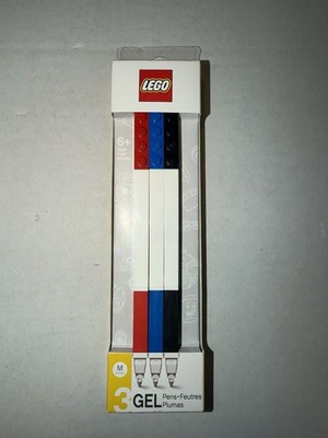 LEGO Stationery - Colored Gel Pens 3 Pack with Building Bricks #51513