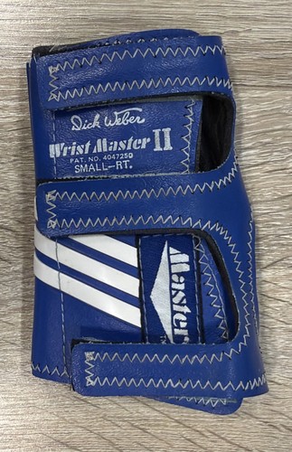 Dick Weber Wrist Master 2 II RIGHT HAND Small Bowling Blue ~ White Striped