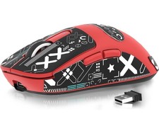 Attack Shark X3 Gaming Mouse PAW3395 49g Wireless 2.4G BT5.4 Wired USB-C Red