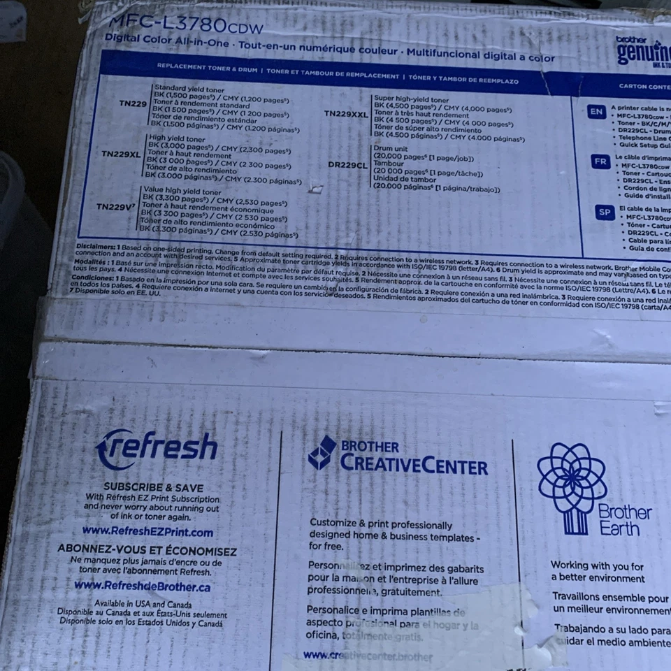 Brother MFC-L3780CDW Digital Color All-in-One Printer WiFi Ethernet - Image 2 of 3