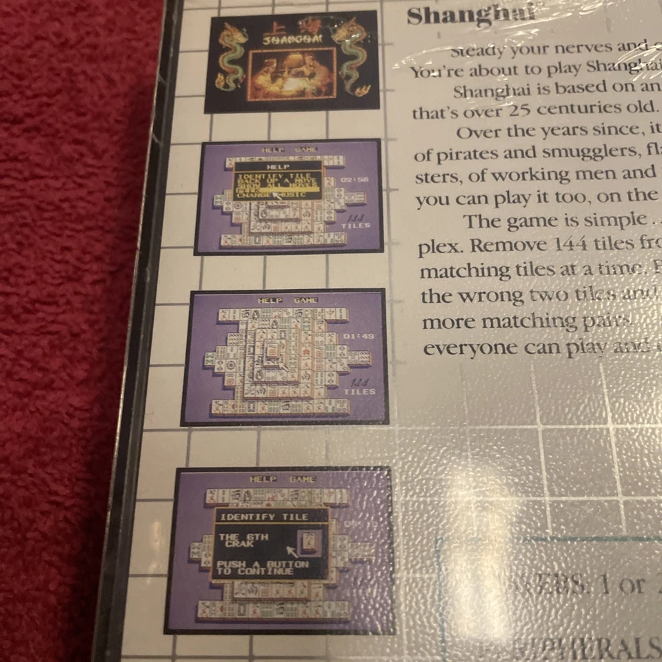 NEW Vintage 1988 Sega Shanghai Family Sega Master System Game Sealed RARE - Image 4 of 4