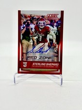 RARE - 2016 Score STERLING SHEPARD Red Zone Rookie Auto SSP /15 - Oklahoma