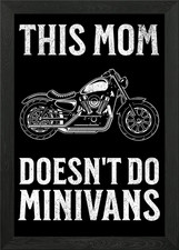 Quadro Stampa su Tela Poster Arte da Parete con Cornice Biker M