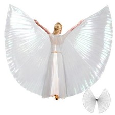 Belly Dance Isis Wings with Sticks Halloween Carnival Performance Dance White