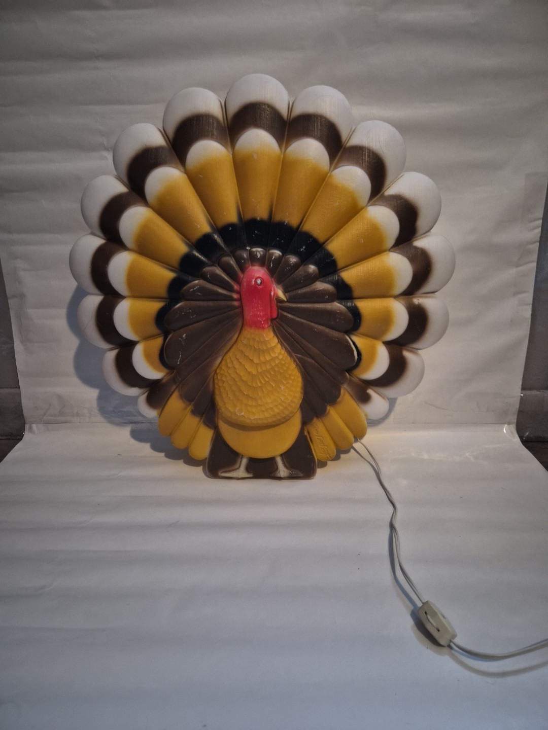 Vintage Don Featherstone Thanksgiving Turkey Lighted Blow Mold 