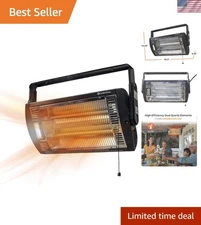 Indoor Ceiling Mounted Quartz Heater with Adjustable Angle & Overheat Protection