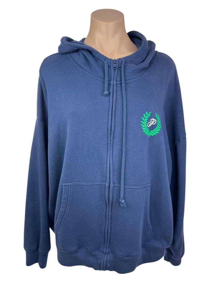 Chaqueta con Capucha Rosa Victoria's Secret XXL Azul Marino Canguro Bolsillos Algodón/Poliéster Foto 2 de 4