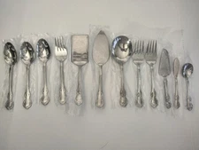 12pc RSVP BRADBERRY Stainless Steel Hostess Serving Set; Spoons Forks Spatula+