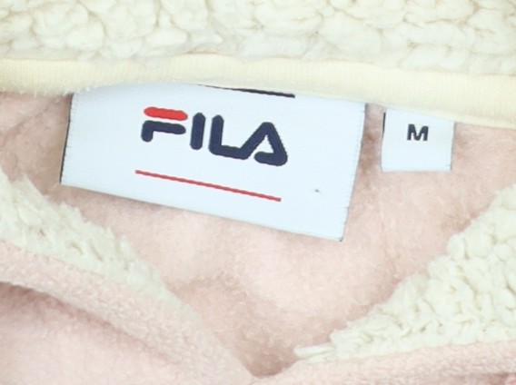 FILA Felpa con Cappuccio Pullover Donna Rosa Taglia M Abbigliamento Casual Accogliente