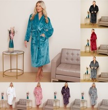 Men Women Unisex Shawl Collar Bathrobe Soft Durable Towel Dressing Gown