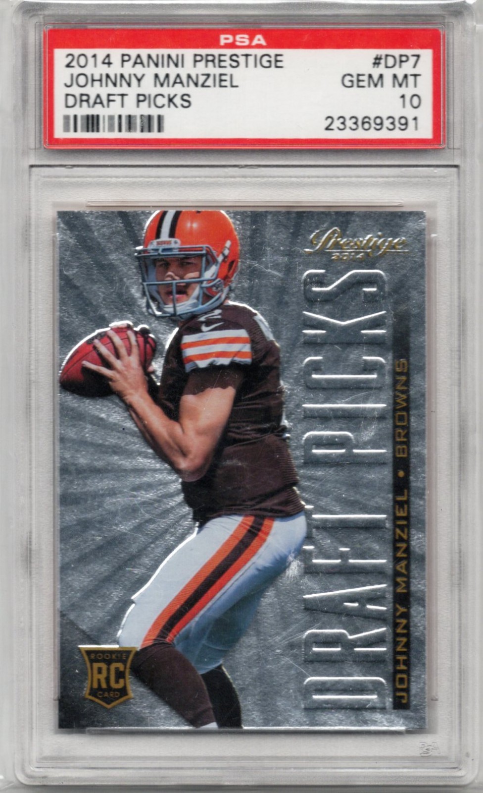 Johnny Manziel Panini Prestige Draft Picks Jumbo #7 Blue