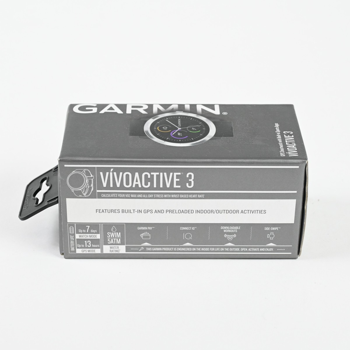 Gps Smartwatch Garmin Vivoactive Music Battery Life New 160mAh