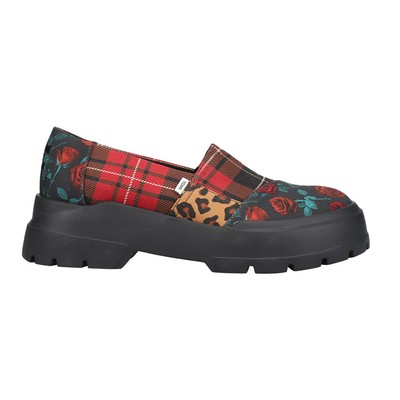TOMS Alpargata Plaid Floral Leopard Lug Sole Loafers Womens Multi, Red  10018922